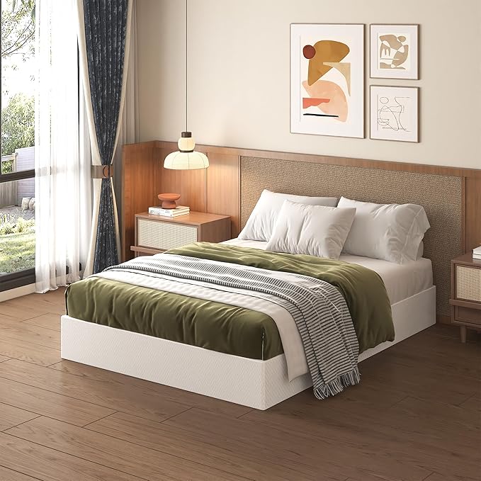 Lutown-Teen 10 Inch Full Size Box Spring High Profile, Heavy Duty Metal Box Spring Full Bed Base with Fabric Cover, Mattress Foundation, Noise Free, Easy Assembly