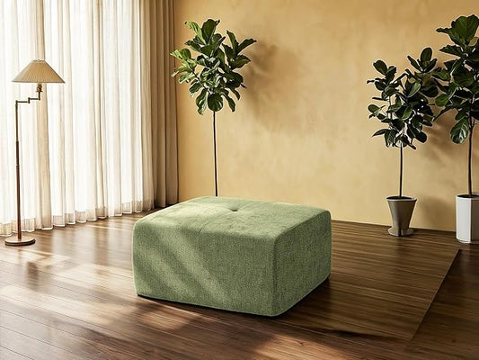 37" Oversized Boneless Couch, Comfort Cloud Sectional Couches for Living Room, Modular Sofa High Back & Extra Deep Seat, No Assembly, Soft Chenille Fabric (Olive Green, 37 inch-Single Ottoman)