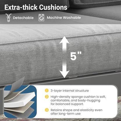 Wisteria Lane Metal Patio Furniture Sofa, All-Weather Outdoor Armchairs Set of 2 with Upgraded Cushions, Weather-Resistant Heavy Duty Modern Outdoor Chairs for Garden, Balcony, Backyard, Dark Grey