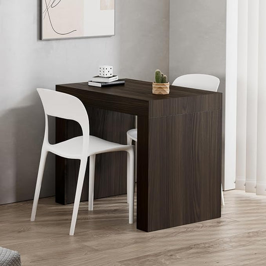Mobili Fiver, Evolution Desk 35.4 x 23.6 in, Dark Walnut with Two Legs, Made in Italy