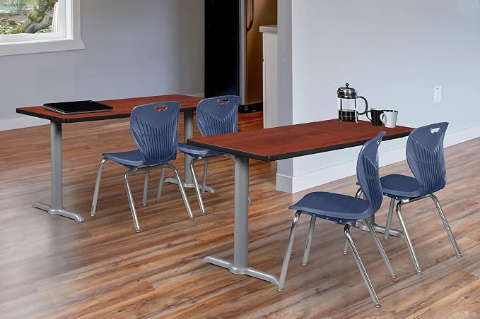 Romig Pillar 60" x 24" Training Table- Cherry/Grey Base