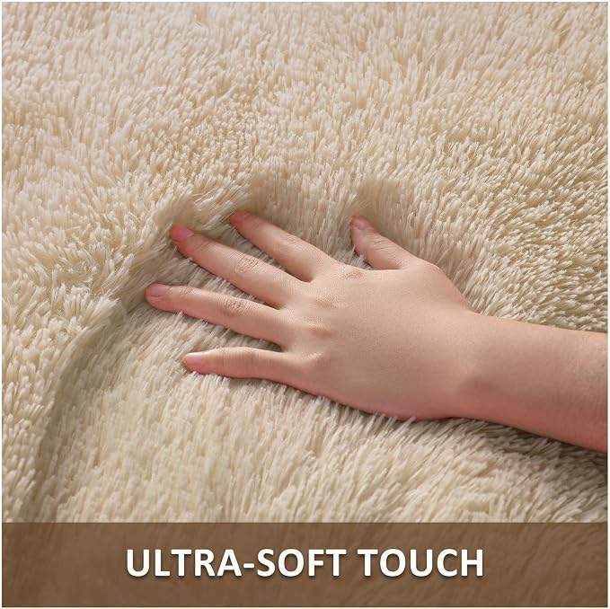 Ophanie Small Rug Washable Non Slip Throw Bedside Area Rugs, Fluffy Soft Beige Mini Bedroom Carpet, Affordable Door Entryway Indoor Inside Front Entrance Dog 2x3 Mat, Home Decor Aesthetic, Nursery