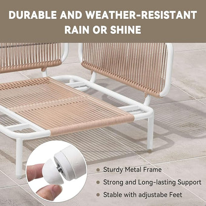 Crestlive Products Outdoor Patio Furniture Set with Coffee Table, 8 Seater Modular Oversized Patio Conversation Set with Cushions, Modern Sectional for Backyard, Deck, Porch, or Poolside