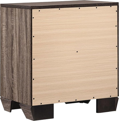 Coaster Home Furnishings Kauffman Transitional 5-Piece Bedroom Set California King Size Panel Bed Frame 54-inch Headboard Washed Taupe 204191KW-S5