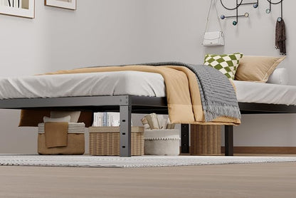 LUMUNANCE Metal Bed Frame Twin Size - 12 Inch Heavy-Duty Twin Platform Bed Frame No Box Spring Needed, Easy Assembly, Noise-Free, Sturdy Mattress Foundation, Underbed Storage Space