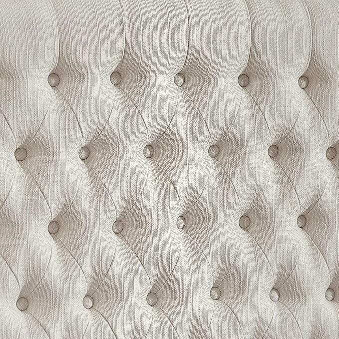 24KF Upholstered Tufted Button Linen Wall Mounted Headboard,Comfortable Fashional Headboard King/CA King Size, 6055-K-Ivory