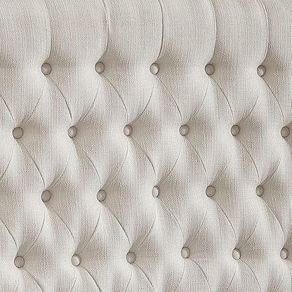24KF Upholstered Tufted Button Linen Wall Mounted Headboard,Comfortable Fashional Headboard King/CA King Size, 6055-K-Ivory