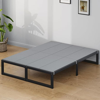 Lutown-Teen Bunkie Board Queen High-Density Polymer Bed Support Bunkie Board Queen Size Anti-Sag, Breathable, Moisture Resistant, Noise Minimizing, Gray