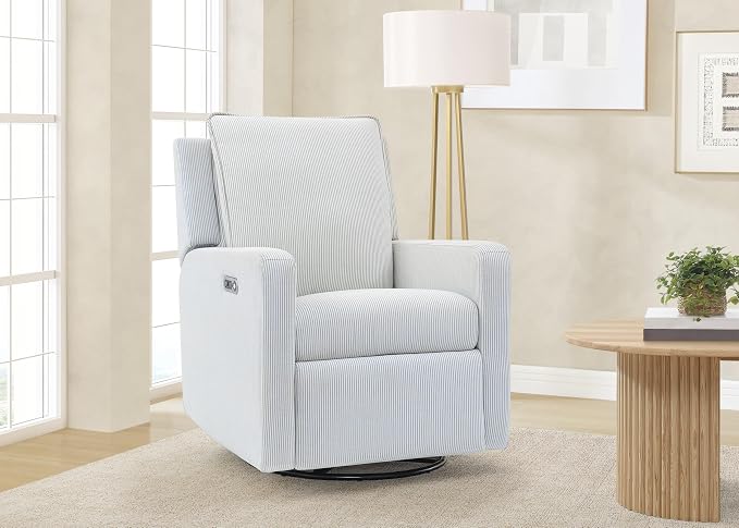 Delta Children - babyGap Harlowe Power Recliner, Sky Blue | Power Recliner with USB-A and Type-C Ports, Greenguard Gold Certified, Stain-Resistant Fabric, Oeko-TEX 100 Certified