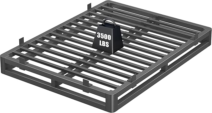 6 Inch California King Bed Frames with Rounded Corner and Squeak Free U-Slot Design, Metal Platform Bed Frames 6 Non-Slip Guards, 3500lbs Heavy Duty Steel Slat Support, No Box Spring Needed