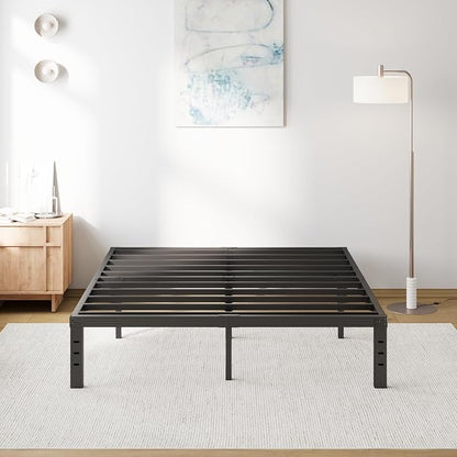 Full Size Bed Frame 14“ High Heavy Duty Metal Platform Bed Frame,Sturdy Steel Support,No Box Spring Needed,Noise-Free,Easy Assembly