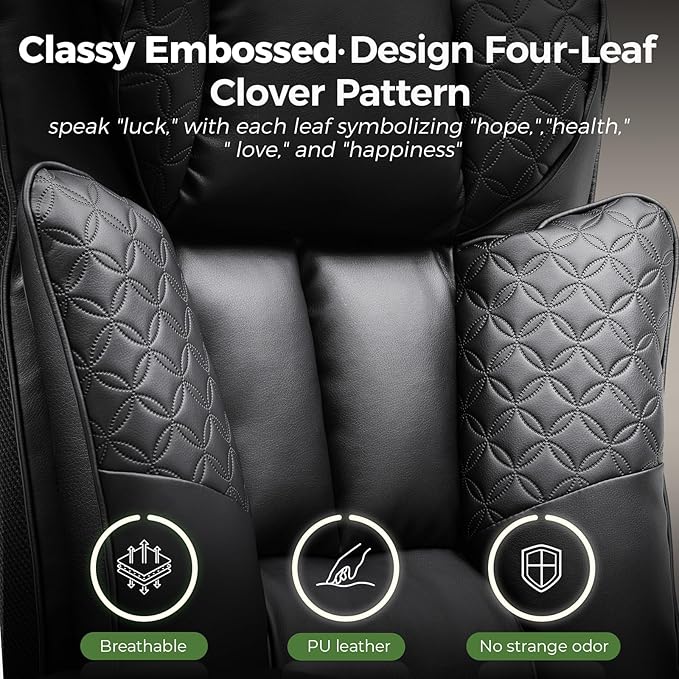 GTPLAYER Big and Tall Office Chair Wide Ergonomic Gaming Chair with Deluxe Embossing Designed Leather with Foot Rest,150°Reclining Adjustable Soft Armrests Pocket Spring Back Support and Pillow