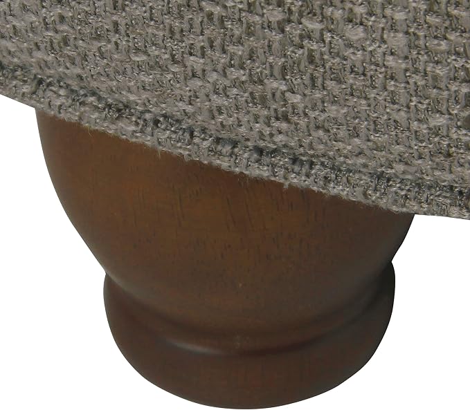 HomePop 25" Button Tufted Round Storage Ottoman - Dark Gray