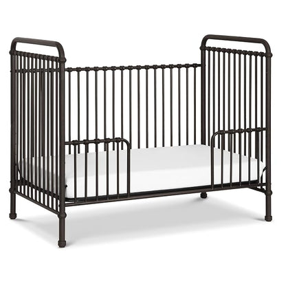Namesake Abigail 3-in-1 Convertible Metal Crib in Vintage Iron, Greenguard Gold Certified | GREENGUARD Gold Certified, Converts to Toddler Bed & Daybed, 4 Adjustable Mattress Heights, Conversion Kits Sold Separately