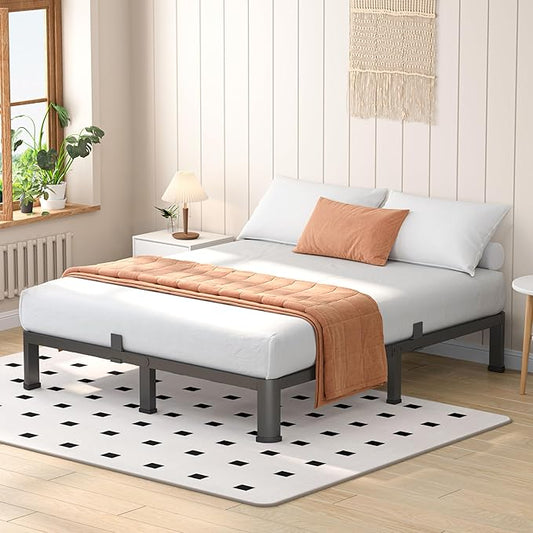 VIPSHOW 10 Inch King Heavy Duty 3500 lbs Bed Frame with Round-Corner Legs & Anti-Squeak Design – Quick Assembly Metal Platform, No Box Spring Needed
