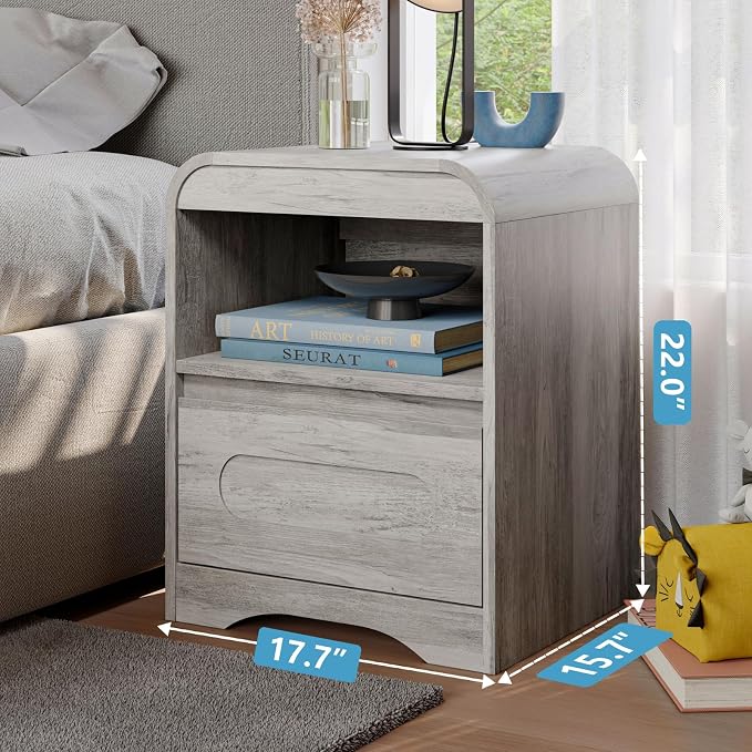 9 Drawer Dresser and Nightstand Sets for Bedroom, 3 Piece Bedroom Set | Wood 9 Drawer Dresser & Night Stand Set of 2, Large Chest of Drawers Modern Storage Cabinet Bedroom Furniture Set, Grey