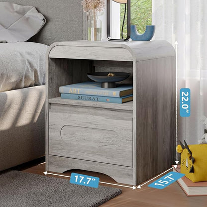 9 Drawer Dresser and Nightstand Sets for Bedroom, 3 Piece Bedroom Set | Wood 9 Drawer Dresser & Night Stand Set of 2, Large Chest of Drawers Modern Storage Cabinet Bedroom Furniture Set, Grey
