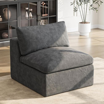 36 Inch Middle Seat | Modular Sectional Couch Sofa | Dark Grey