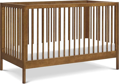Davinci Birdie 3-in-1 Convertible Crib, GREENGUARD Certified, Walnut | Converts to Toddler Bed & Daybed, 4 Adjustable Mattress Heights - Conversion Kit Sold Separately - Easy to Assemble