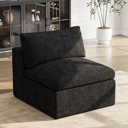 36 Inch Middle Seat | Modular Sectional Couch Sofa | Black