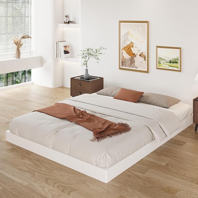 Lutown-Teen 3 Inch Full Size Box Spring Low Profile, Heavy Duty Metal Box Spring Full Bed Base with Fabric Cover, Mattress Foundation, Noise Free, Easy Assembly