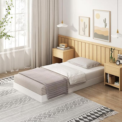 EMODA 5 Inch Twin Box Spring Bed Base, 1500 LBS Heavy Duty Metal Mattress Foundation with Fabric Cover, Easy Assembly