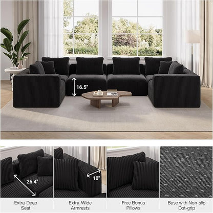 Novilla 70.8" Modular Sectional Sofa, Modern Cloud Sectional Couch with Smarts Coil® Support, Upholstered Boneless Couch for Living Room Apartments Bedroom, No Assembly Required (Loveseat)