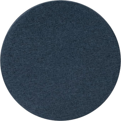 HomePop 28" Round Storage Ottoman - Textured Navy