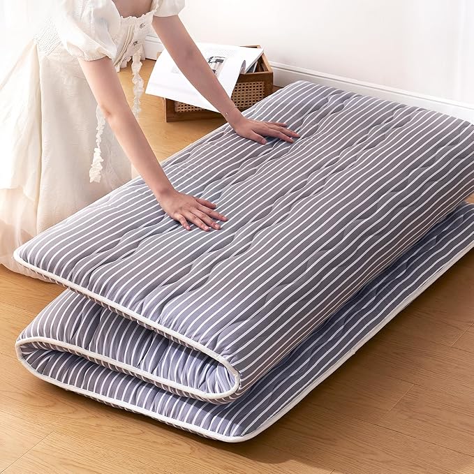 jzbearapt Premium Foam Japanese Floor Mattress Futon Mattress,100% High Density Comfortable Foam, Thicken Tatami Mat Sleeping Pad, Ideal for Comfort and Support, Queen (80" X 60")