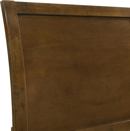 New Classic Furniture Ballard 5-Piece Wood Cal King Bedroom Set with 2-Nightstands, Walnut Brown
