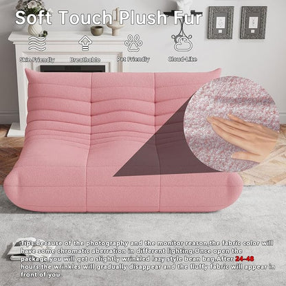 WHGBJA Bean Bag Chairs for Adults with Memory Foam Couch, Loveseat Sofa Chair for Bedroom, Living Room, Reading, Gaming Floor Sofa Couch, Boneless, Comfy