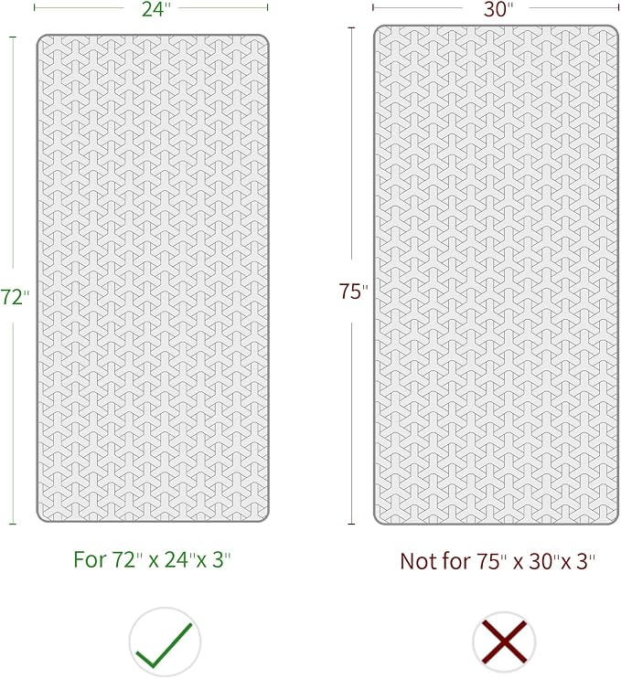 Memory Foam Camping Pad 3 Inch Thick, Soft Sleeping Pad with Waterproof Cover, Roll Up Cot Pad Topper for Travel Truck Bed Tent, Pad Only