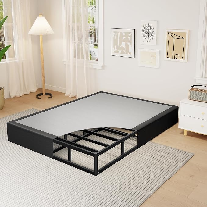 King Size 10 Inch Box Spring - Heavy Duty Metal Mattress Foundation (2500lbs Capacity), Noise-Free, Easy Assembly with Removable Fabric Cover