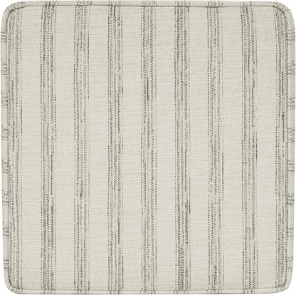 HomePop 18" Classic Square Storage Ottoman - Gray & Cream Stripe