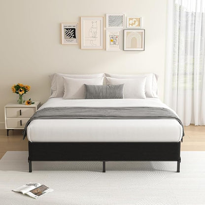 MAF Queen Box Spring 7 Inch High Profile Box Spring for Queen Bed, Queen Size Bed Base 3500 lbs Black Heavy Duty Metal Mattress Foundation with Easy Clean Cover, Easy Assembly