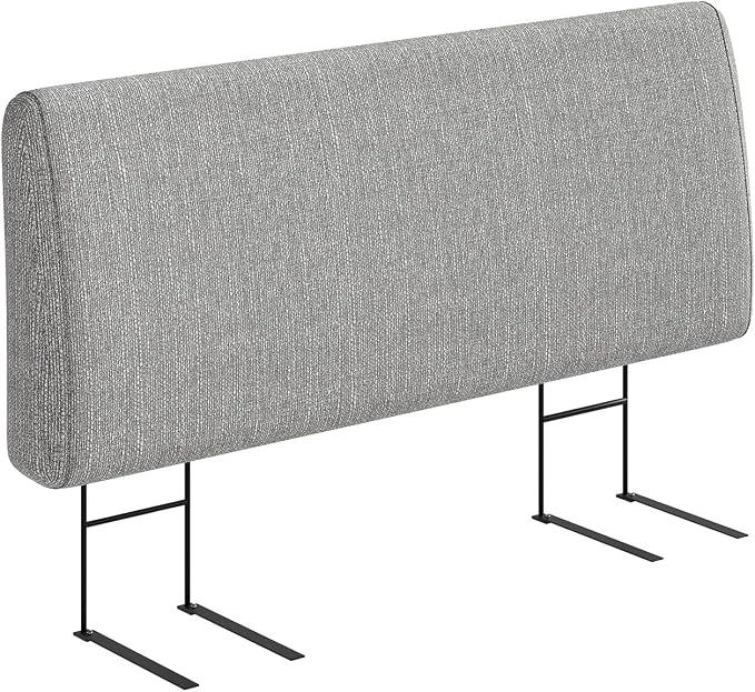 4.7” Headboard Only for Queen Size Bed, No Drill Needed, Gray | 5-Min Assembly, Upholstered Headboard for 8–14 Inch Mattress, Washable Cover, Perfect for Renters Dorm Kids Pet