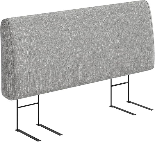 4.7” Headboard Only for Queen Size Bed, No Drill Needed, Gray | 5-Min Assembly, Upholstered Headboard for 8–14 Inch Mattress, Washable Cover, Perfect for Renters Dorm Kids Pet