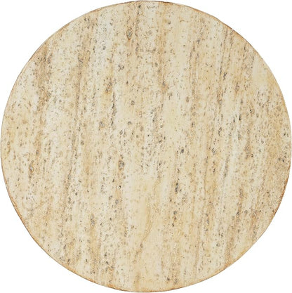 Merax 16x20 inches MGO Propane Tank Holder, Lightweight Concrete Side Table with Travertine Style, Multi-Functional Outdoor Side Table for Patio, No Assembly Required, Beige