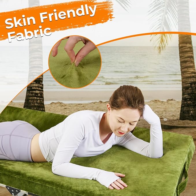 BDEUS Memory Foam Camping Mattress Pad 3inch Cot Size Waterproof Roll Up Bed Sleeping Mat for Adults Portable Roll Up Mattress for Travel Guest Floor Bed Cot Mattress Pad for Car, Tent