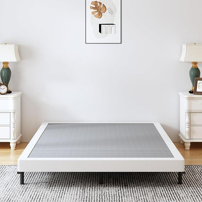 Vaciwe 4 Inch King Size Box Spring Heavy Duty Metal Mattress Foundation with Easy Clean Cover, Noise Free,Easy Assembly