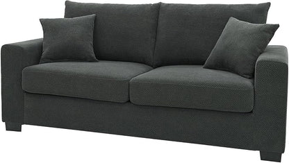 Ball & Cast 69" Loveseat Sofa, Modern Love Seat Couches for Living Room,Upholstered 2 Seater Small Couch with Throw Pillows for Bedroom,Apartment,Office,Easy Assembly,Dark Grey
