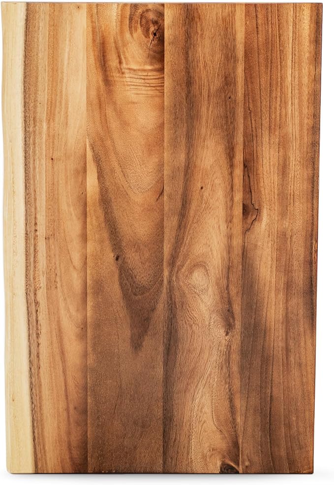 Walnut Solid Wood Table Top – Live Edge Wood Slab for Desktop, Countertop, Laundry, Dining Table, RV Table Top – 25" D x 38" W, Fully Finished and Scratch Resistant