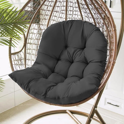 Hammock Swing Egg Chair Cushion Replacement, Hanging Basket Seat Pillow | Thick, 31.5 x 43.3 inches, High Elasticity Cotton, Soft Back Pads, Indoor, Outdoor, Garden, Office, Patio, Porch, Furniture