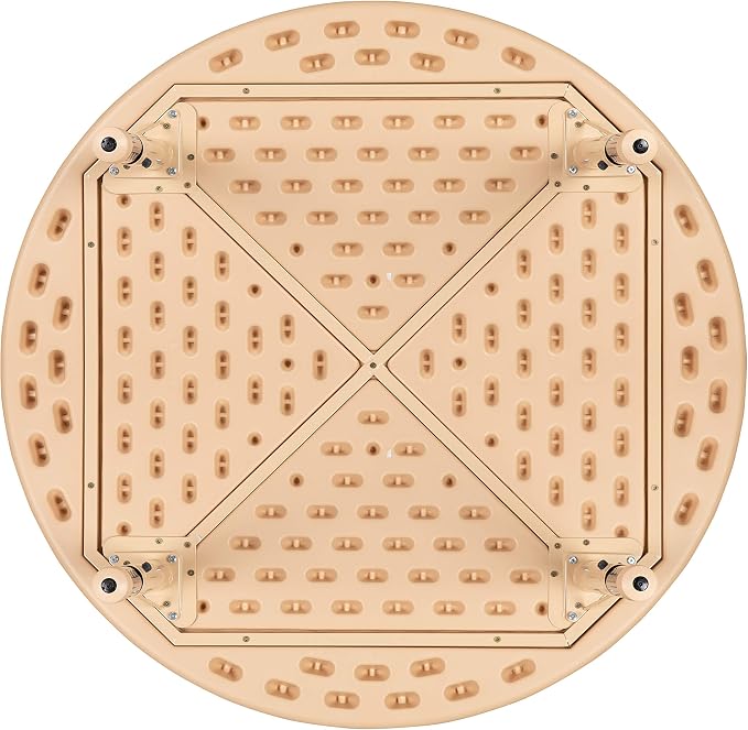Flash Furniture Wren 45" Round Natural Plastic Height AdjusTable with Rounded Safety Corners Activity Table with Rounded Safety Corners