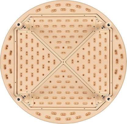 Flash Furniture Wren 45" Round Natural Plastic Height AdjusTable with Rounded Safety Corners Activity Table with Rounded Safety Corners