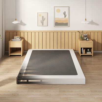 EMODA King Box Spring Bed Base 5 Inch Heavy Duty Metal Mattress Foundation with Fabric Cover, 3000LBS Max Weight Capacity, Noise Free, Easy Assembly