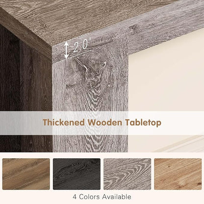 70.9 Inch Extra Long Console Table, Farmhouse Entryway Table with Thickened Base, Wood Sofa Table Behind Couch Table, Narrow Entry way Accent Table for Living Room, Hallway, Entrance, Foyer, Grey