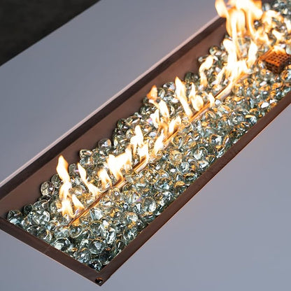 Onlyfire 10 lbs Fire Glass Diamonds 1 Inch, Reflective Fire Pit Glass Rocks for Propane & Natural Gas Fireplace, High Luster Multi-Faceted Stones, Crystal Ice (Multicolor & Blends Available)