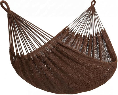 SUNCREAT Hammocks Backyard Rope Hammock, Heavy Duty Large Hammock for Outside, Brown