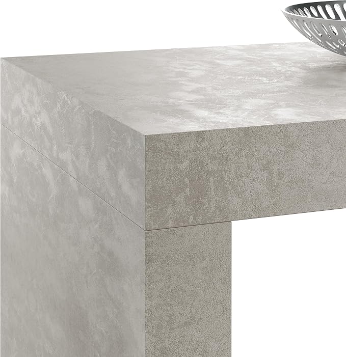 Mobili Fiver, Evolution Desk 70.9 x 23.6 in, Concrete Effect, Grey with One Leg, Made in Italy